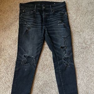 American Eagle Airflex+ Skinny Black Jeans